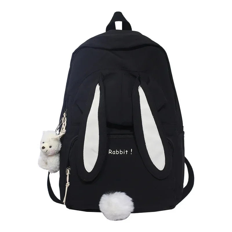 Mochila Infantil em Nylon com Estampa de Coelho – Conforto e Praticidade para Aventuras