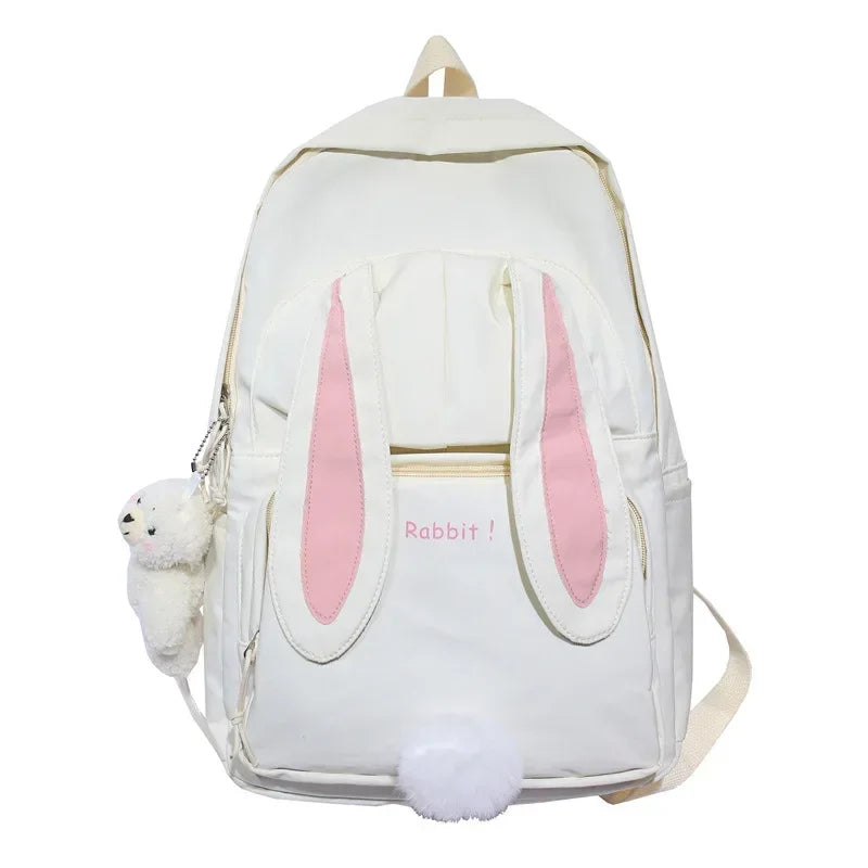 Mochila Infantil em Nylon com Estampa de Coelho – Conforto e Praticidade para Aventuras