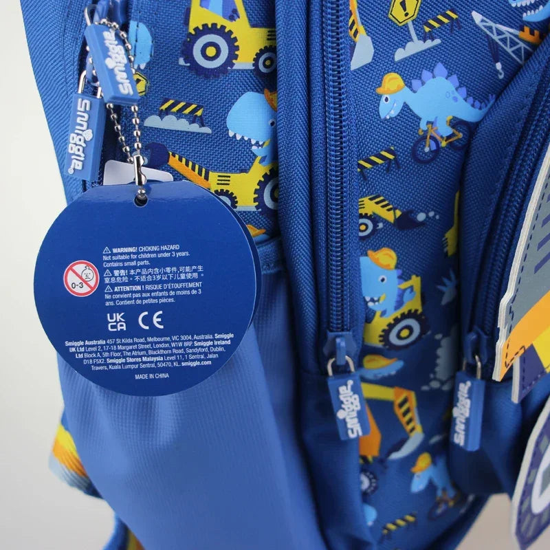 Mochila Infantil com Estampa de Máquinas Escavadoras Lenogue – Acompanhe Cada Aventura com Estilo e Conforto