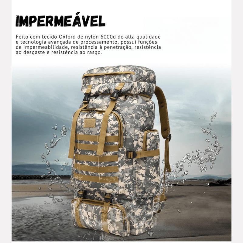 Mochila Impermeável de Camuflagem Soldier - Proteção e Estilo em Cada Aventura