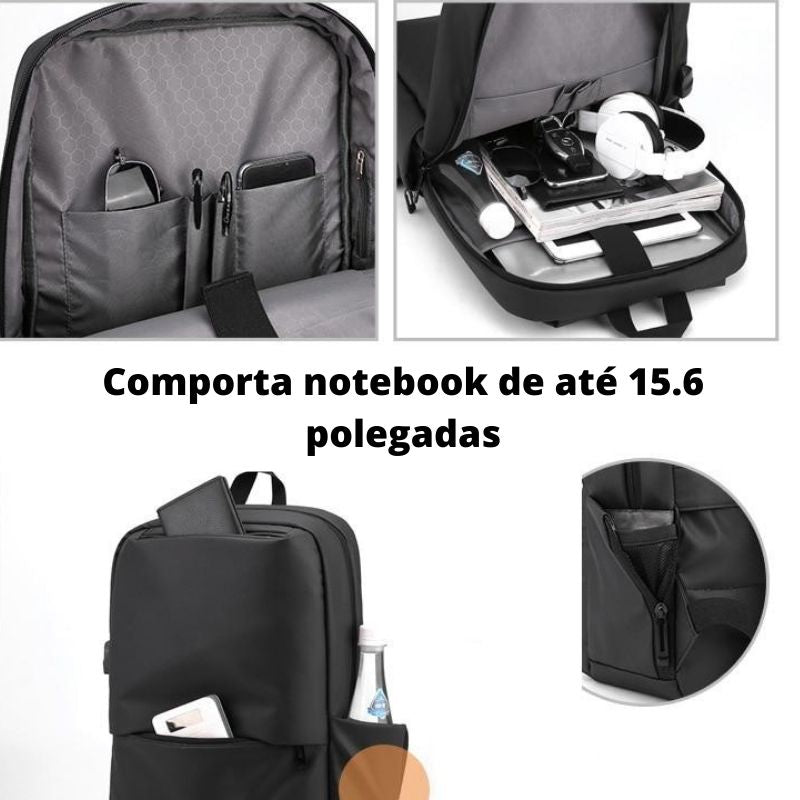 Mochila de Negócios para Notebook Viagens À Prova D'água