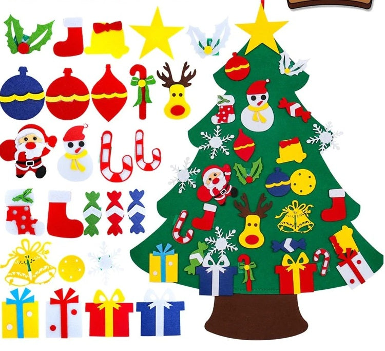 Árvore de Natal em Feltro para Crianças - Decoração Interativa e Segura que Encanta