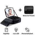 Necessaire de Couro com Espelho LED + Brinde Exclusivo