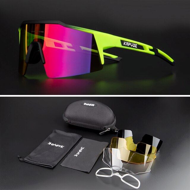 Óculos de Ciclismo & Corrida UV400 com 4 Lentes Polarizadas