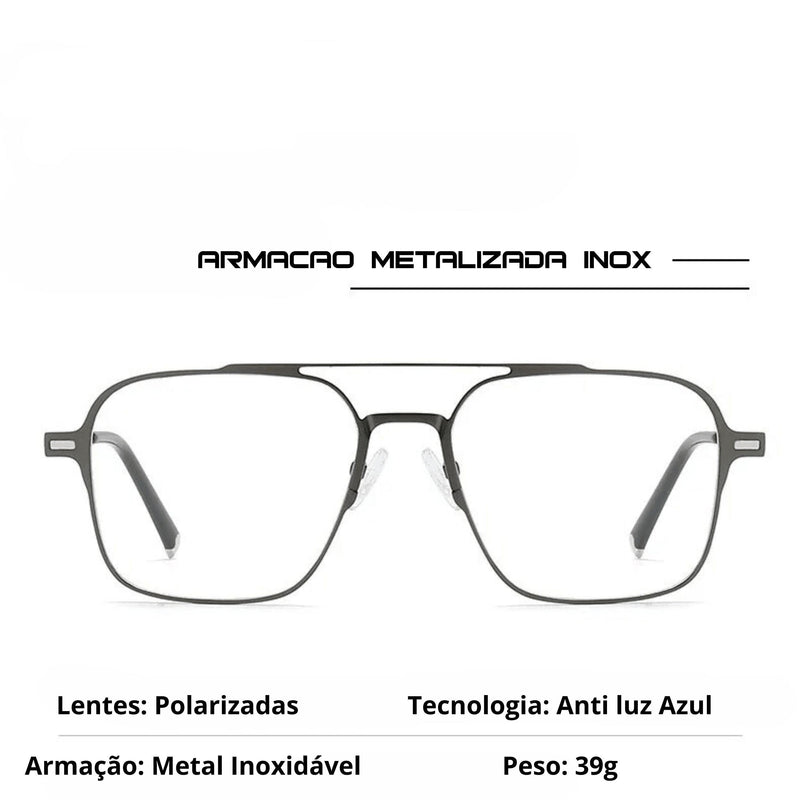 Óculos Polarizado 3 em 1  SteelGuard: Conforto Total com Proteção Anti-Azul de Brinde