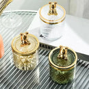 Organizador Prático de Cotonetes e Algodão em Acrílico Lenogue