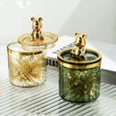 Organizador Prático de Cotonetes e Algodão em Acrílico Lenogue