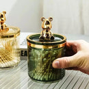 Organizador Prático de Cotonetes e Algodão em Acrílico Lenogue