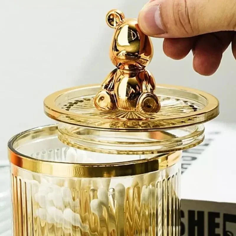 Organizador Prático de Cotonetes e Algodão em Acrílico Lenogue