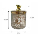 Organizador Prático de Cotonetes e Algodão em Acrílico Lenogue