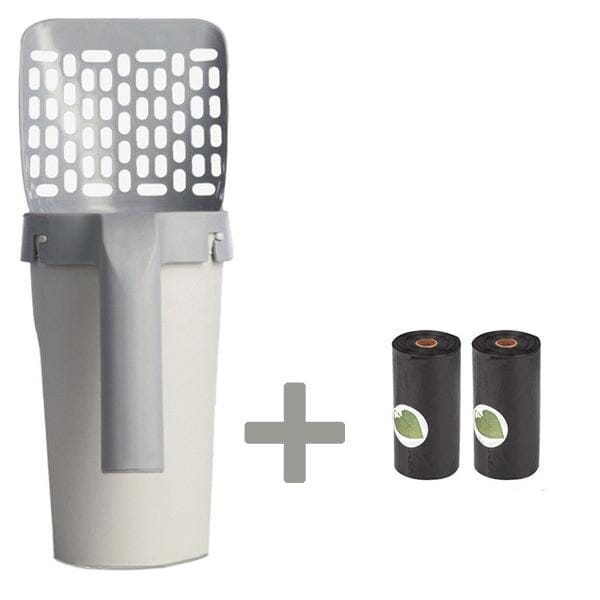 Confortável Pá Higiênica para Gatos com Dispenser Integrado