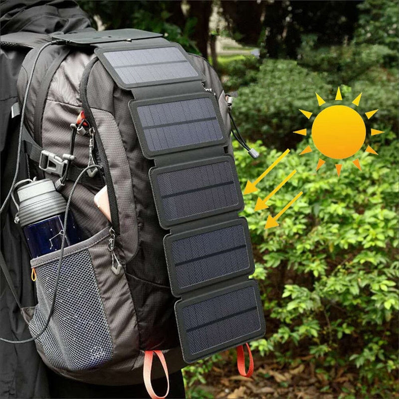 Painel Solar Carregador Portátil Dobrável para Celular e Dispositivos USB