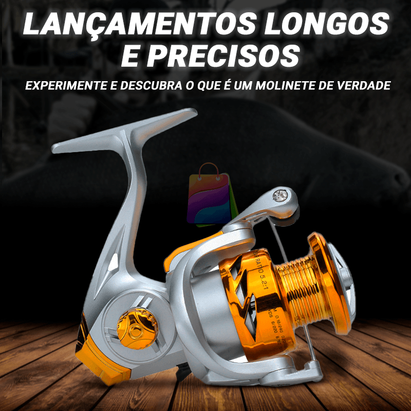 Molinete de Pesca Profissional com 12Kg de Drag | Inclui Linha Multifilamento e Isca Artificial Grátis para Aumentar Suas Capturas