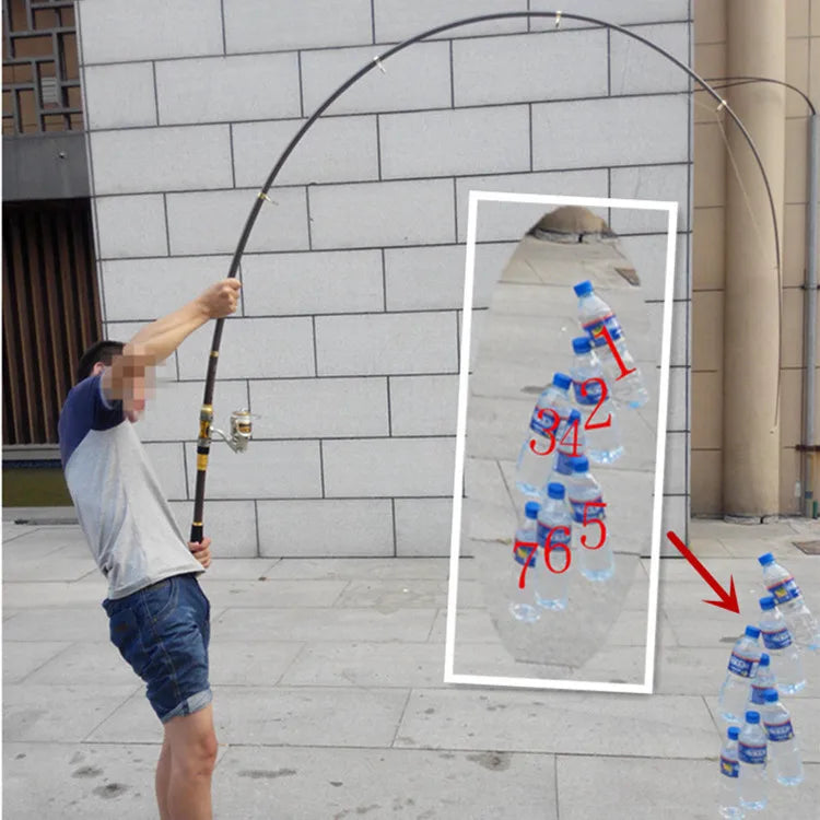 Vara de Pesca Telescópica Profissional para Molinete - Experimente a Liberdade de Pescar de 2,1m a 3,6m