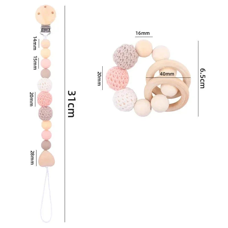 Conjunto de Prendedores de Chupeta em Silicone - Conforto e Praticidade para Seu Bebê