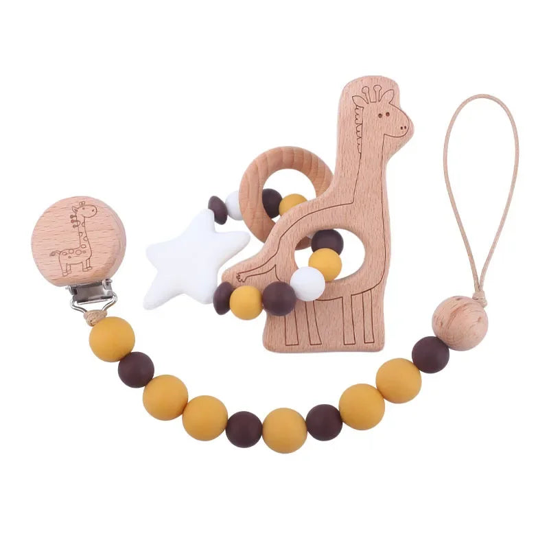 Conjunto de Prendedores de Chupeta em Silicone - Conforto e Praticidade para Seu Bebê