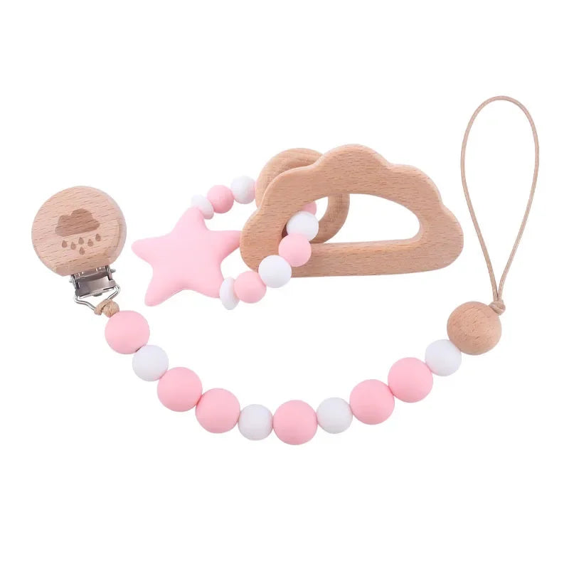Conjunto de Prendedores de Chupeta em Silicone - Conforto e Praticidade para Seu Bebê