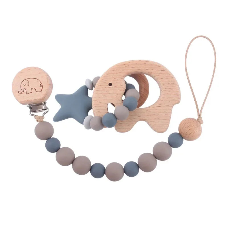 Conjunto de Prendedores de Chupeta em Silicone - Conforto e Praticidade para Seu Bebê