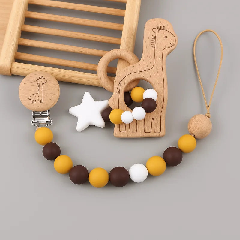 Conjunto de Prendedores de Chupeta em Silicone - Conforto e Praticidade para Seu Bebê