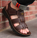 Sandália Masculina de Couro Genuíno - Conforto e Estilo para o Seu Dia a Dia