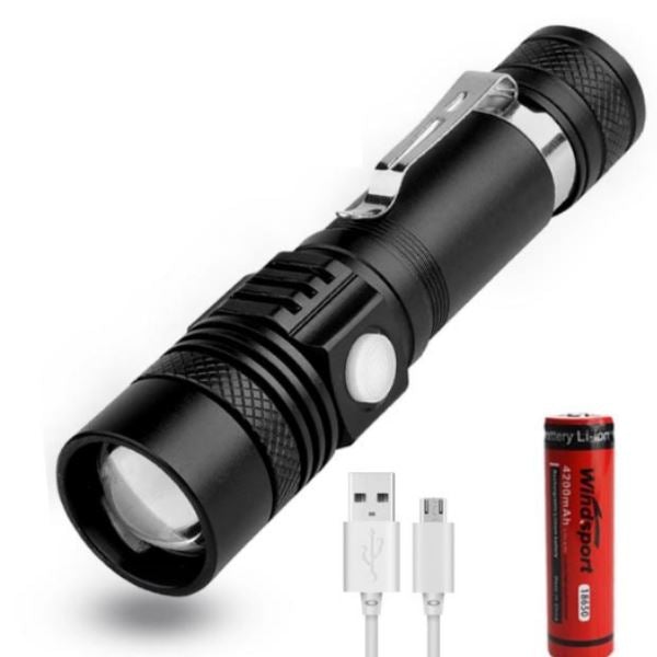 Lanterna Tática Zoom - Potência e Praticidade Para Suas Aventuras