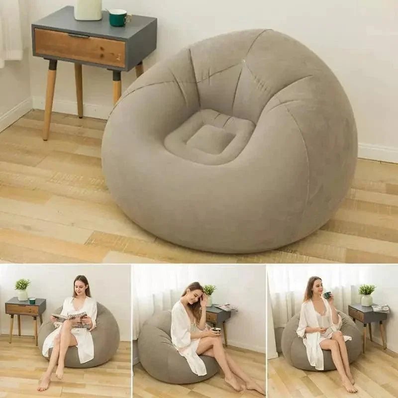 Puff Redondo Inflável Colorido para Conforto e Estilo