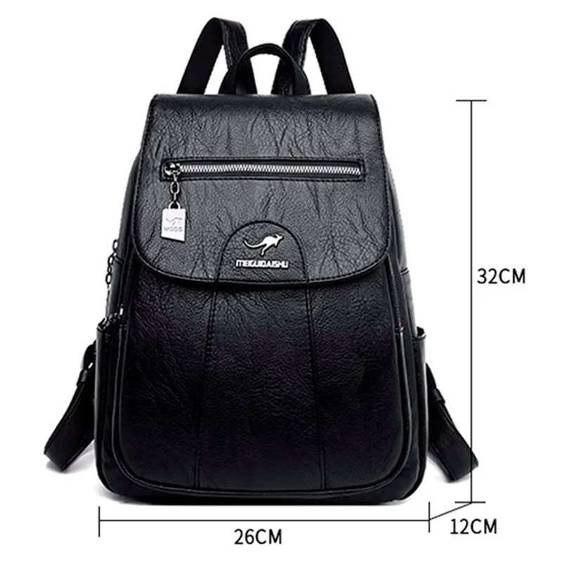 Mochila Feminina de Couro Genuíno - Estilo Vintage para Conquistar Seu Dia