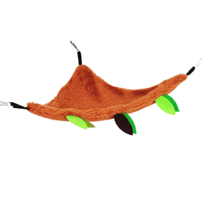 Rede Suspensa Confortável para Hamster, Chinchila e Porquinho da Índia com Toque de Madeira