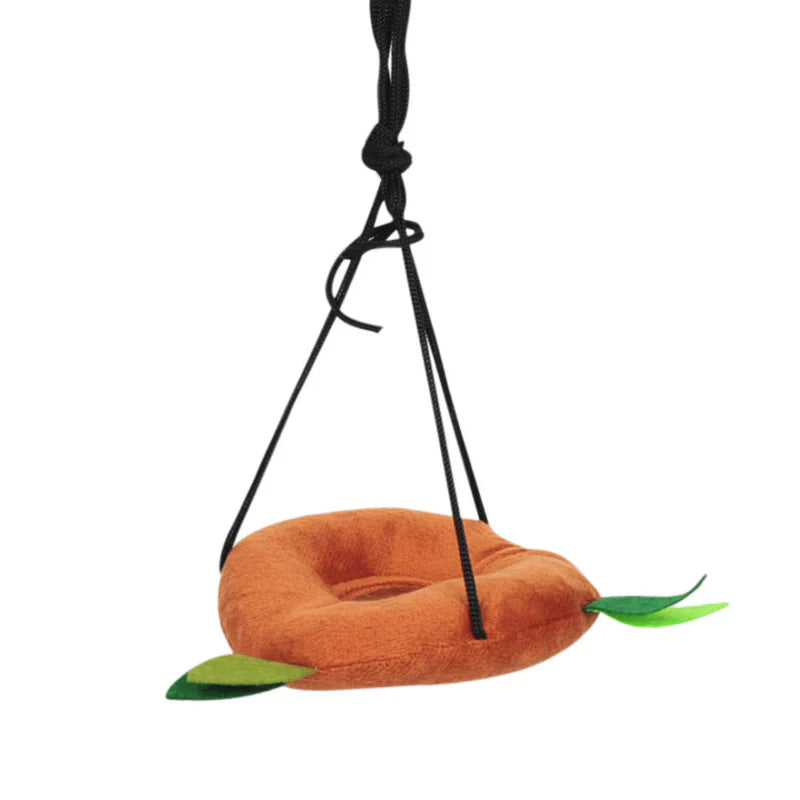 Rede Suspensa Confortável para Hamster, Chinchila e Porquinho da Índia com Toque de Madeira