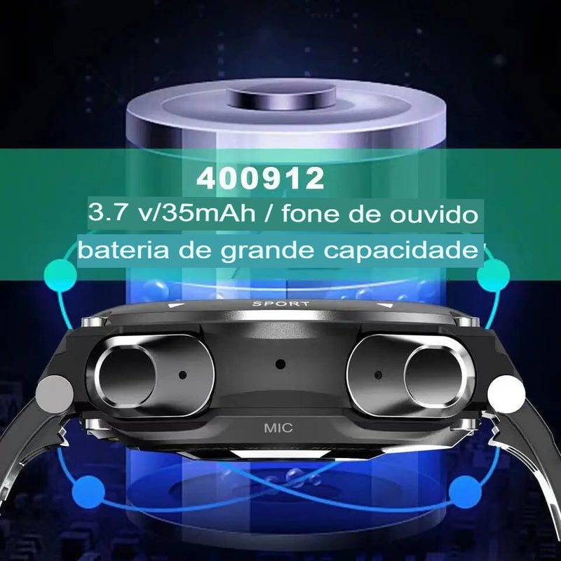 Relógio inteligente 2 em 1 - Smart Duo Watch