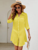 Saída de Praia Camisa Rosa Botões – Tendência 2025