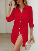 Saída de Praia Camisa Rosa Botões – Tendência 2025