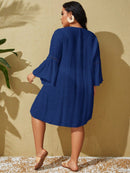 Saída de Praia Plus Size com Manga Longa