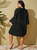 Saída de Praia Plus Size com Manga Longa