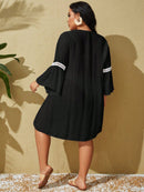 Saída de Praia Plus Size com Manga Longa