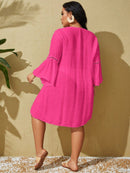 Saída de Praia Plus Size com Manga Longa