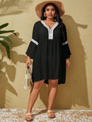 Saída de Praia Plus Size com Manga Longa