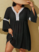 Saída de Praia Plus Size com Manga Longa