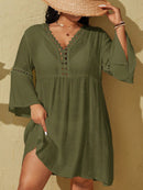 Saída de Praia Plus Size com Manga Longa