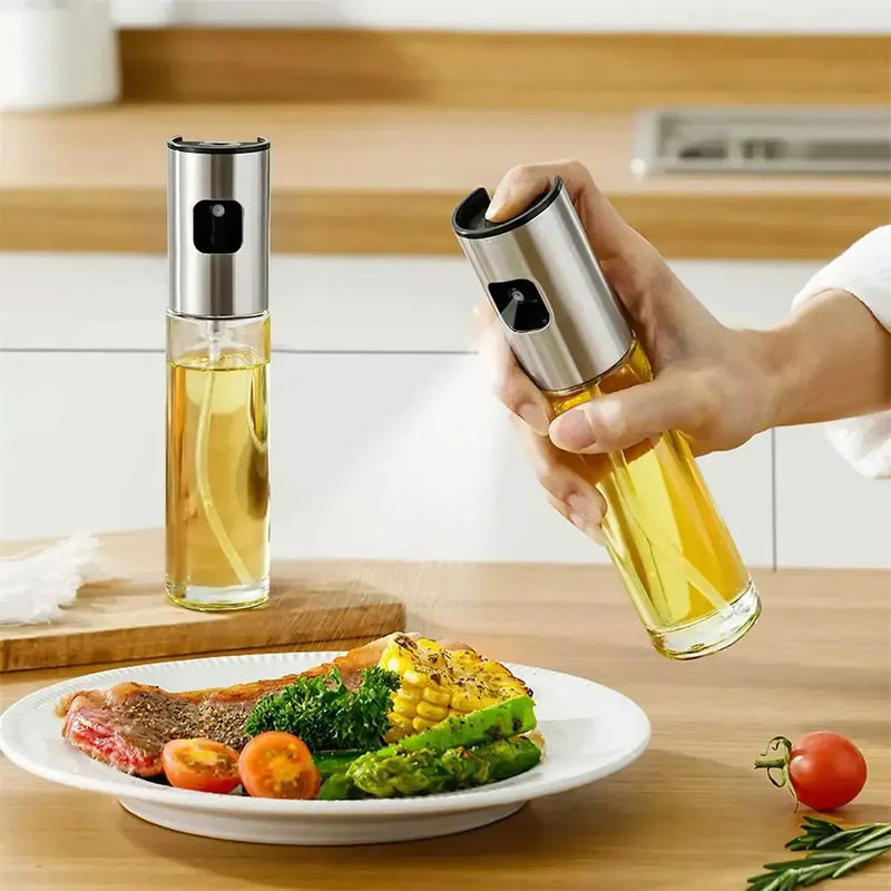 Pulverizador de Óleo de Vidro para Cozinha Spray Prático - Compre 1 leve 2