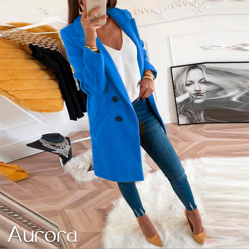 Sobretudo de Inverno Feminino Luxuoso Aurora