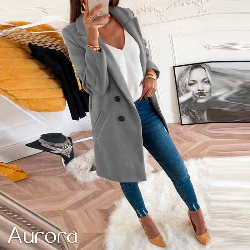 Sobretudo de Inverno Feminino Luxuoso Aurora