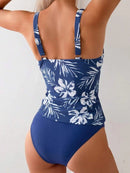Tankini Elegância Floral Azul