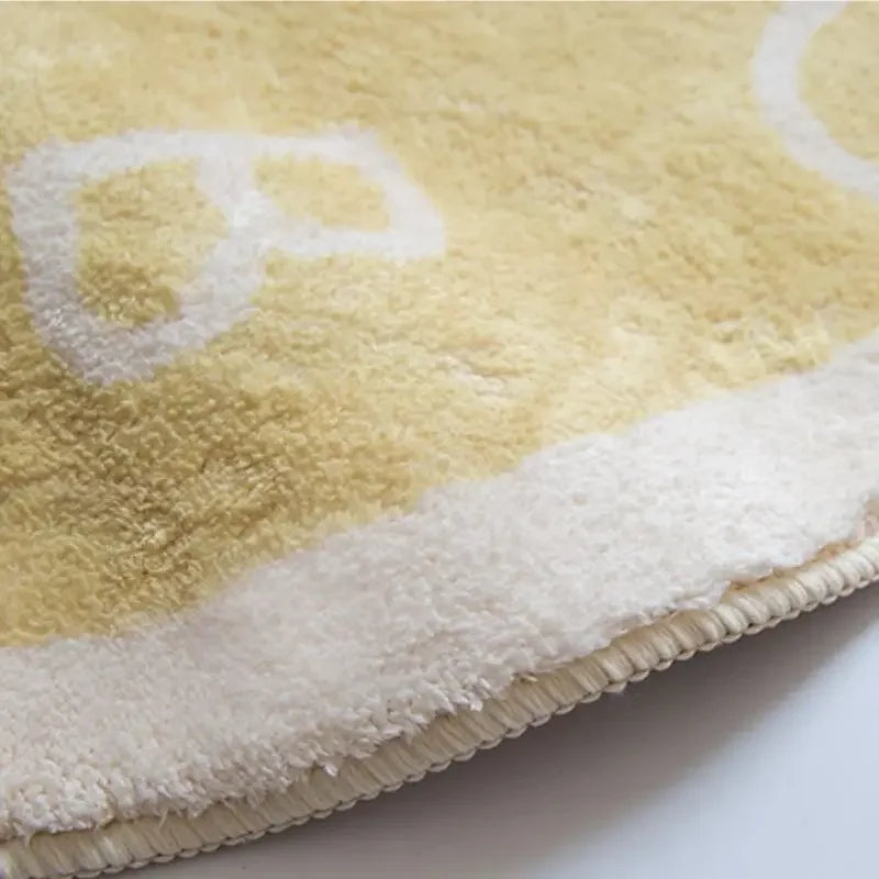 Tapete Redondo Infantil Amarelo com Alfabeto – Conforto e Estímulo para Brincadeiras Criativas