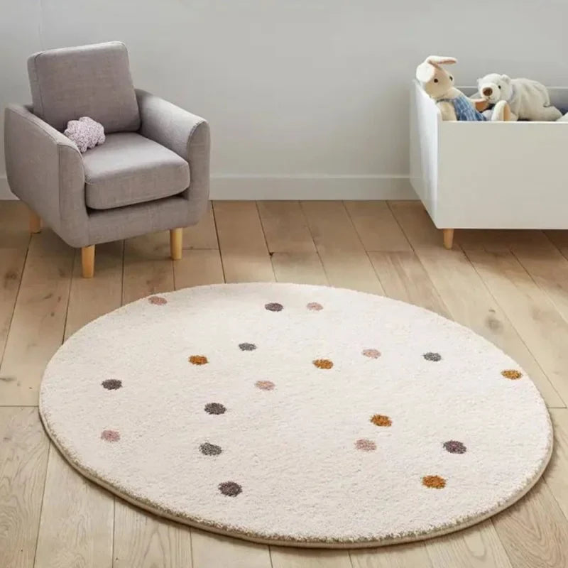 Tapete Redondo Infantil Colorido com Bolinhas Lenogue - Conforto e Alegria para o Seu Pequeno