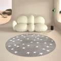 Tapete Redondo Infantil Estrela Cinza – Conforto e Estilo para o Quarto do Seu Pequeno