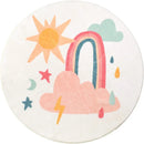 Tapete Redondo Infantil Nuvem Arco-íris – Conforto e Alegria para o Quarto do Seu Filho
