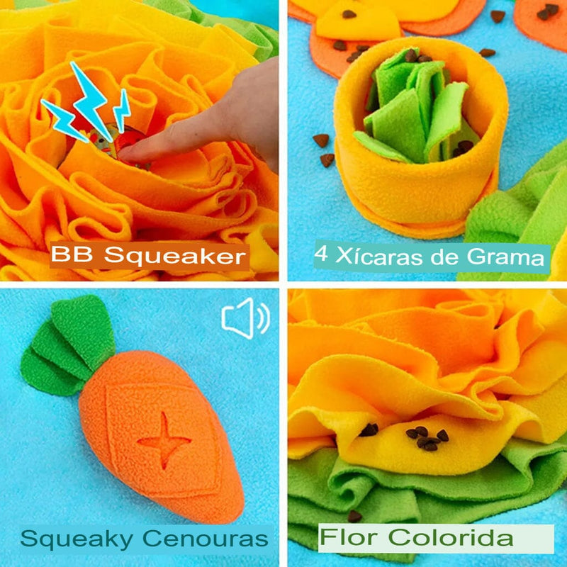 Tapete Olfativo Pet 5 em 1: Estimule o Apetite e Promova Brincadeiras