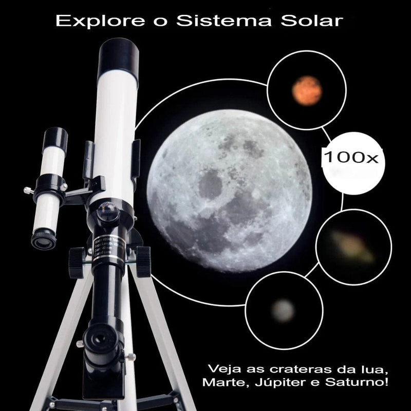 Telescópio Astronômico com Tripé Ajustável - SkyVista UltraZoom 6000X