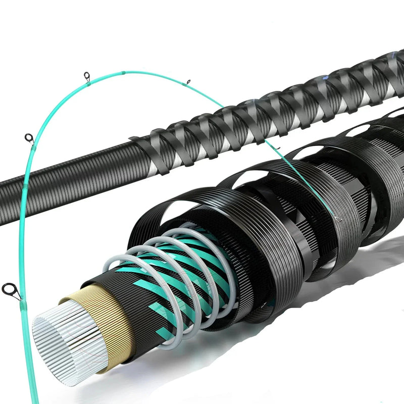 Vara De Pesca Sougayilang em Fibra De Carbono - Leveza e Agilidade em 4 Partes